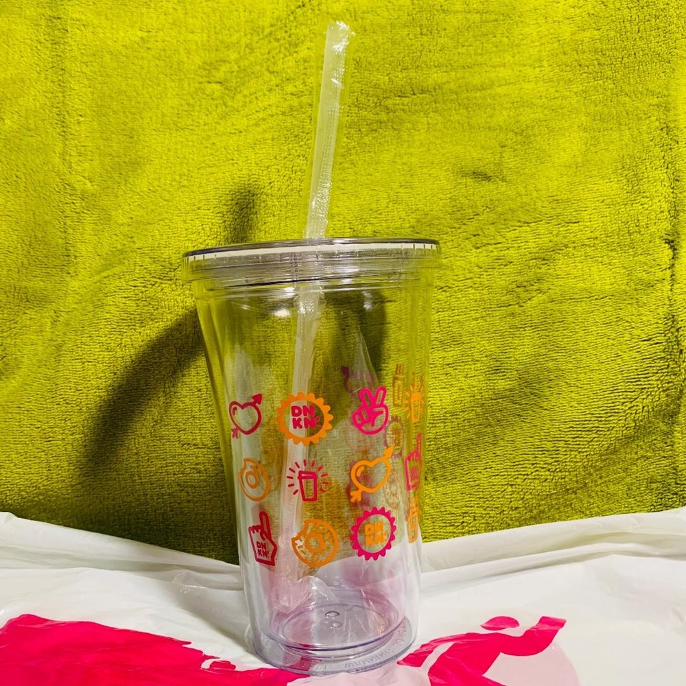 Dunkin Donuts holiday Acrylic Tumbler 16oz. NEW